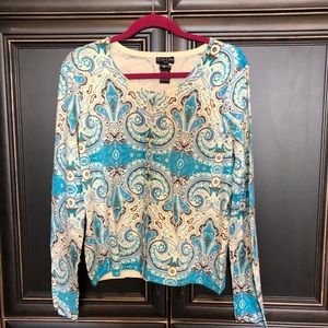 Paisley knit cardigan